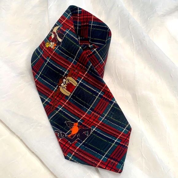 Warner Bros. Other - Looney tunes mania plaid tie
